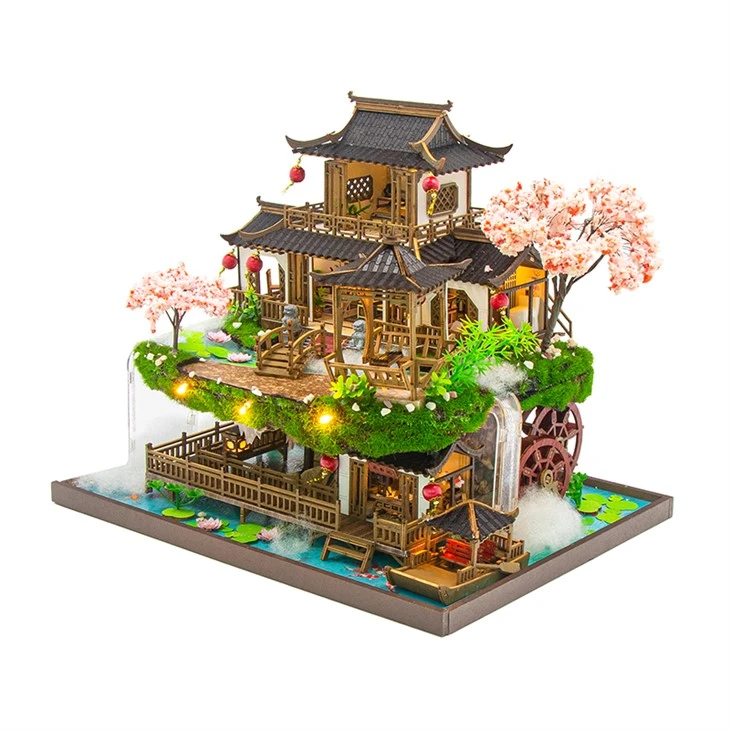 Big Chinese Style Wooden Diy Doll House price